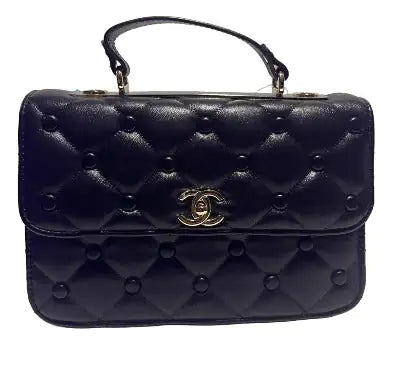 Classic Flap with Top Handle Black Cross Body Bag